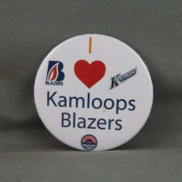 Kamloop Blazers Pin - I Heart Kamloops Blazers - Celluloid Pin - Picture 1 of 3